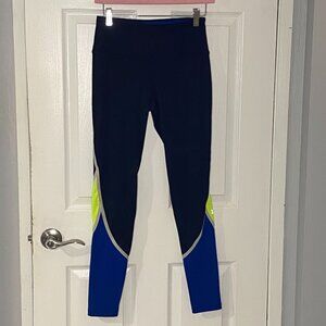 2/$40 Victoria's Secret VSX Sport Blue and Neon Yellow Knockout Capri